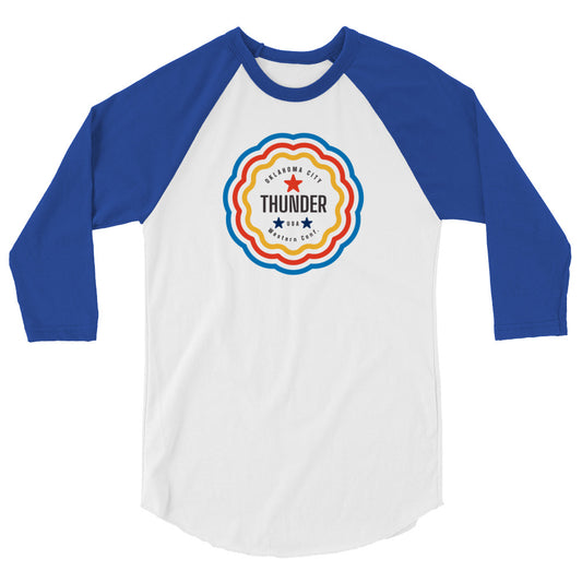 OKC Thunder Retro 3/4 sleeve raglan t-shirt
