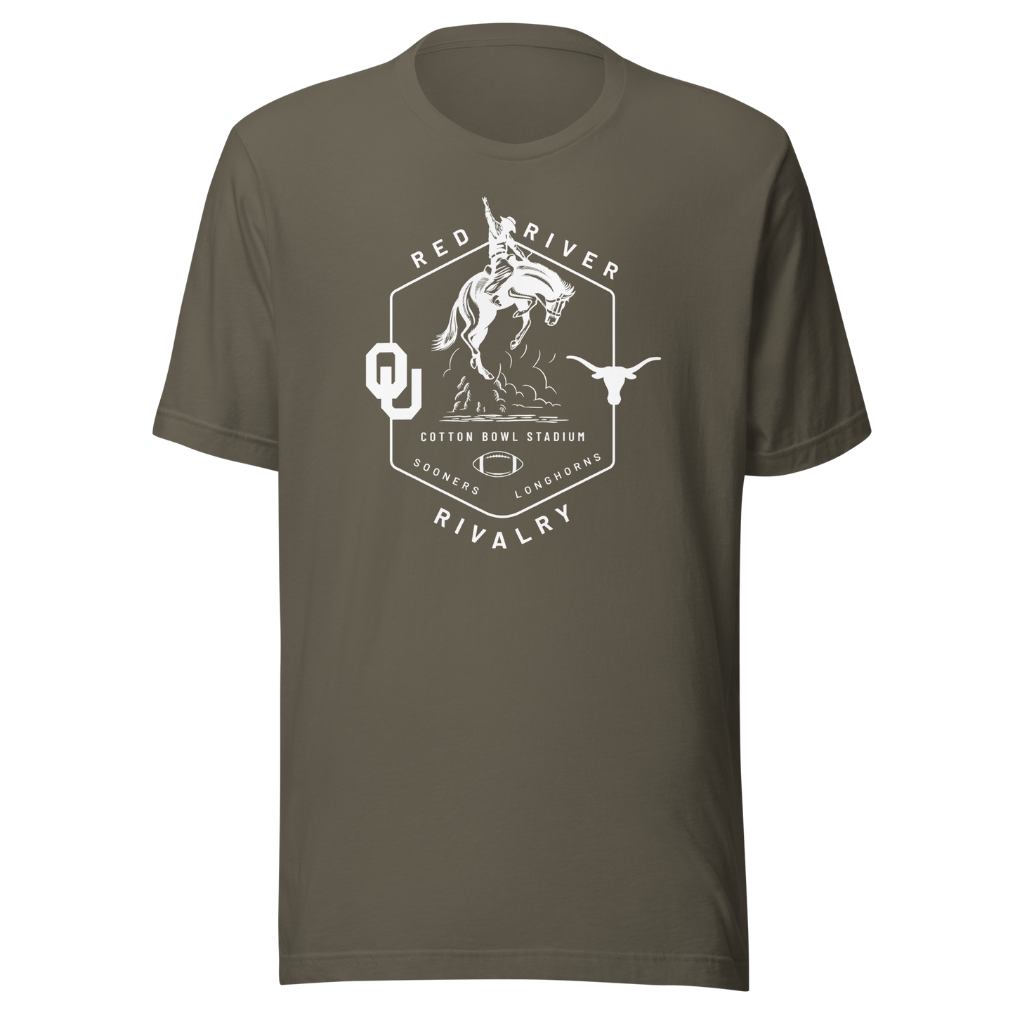 OU vs Texas Red River Rivalry White T-shirt
