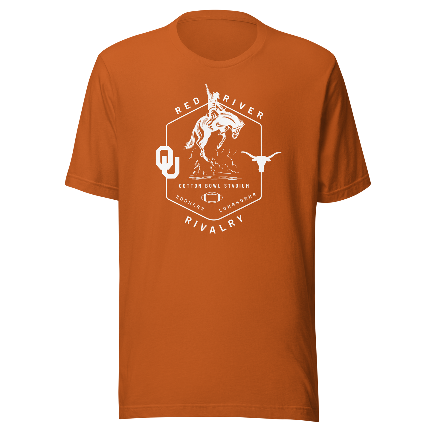 OU vs Texas Red River Rivalry White T-shirt