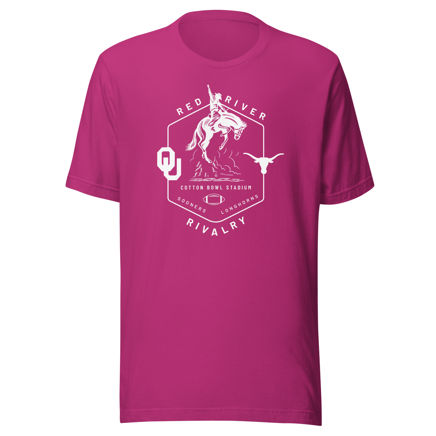 OU vs Texas Red River Rivalry White T-shirt