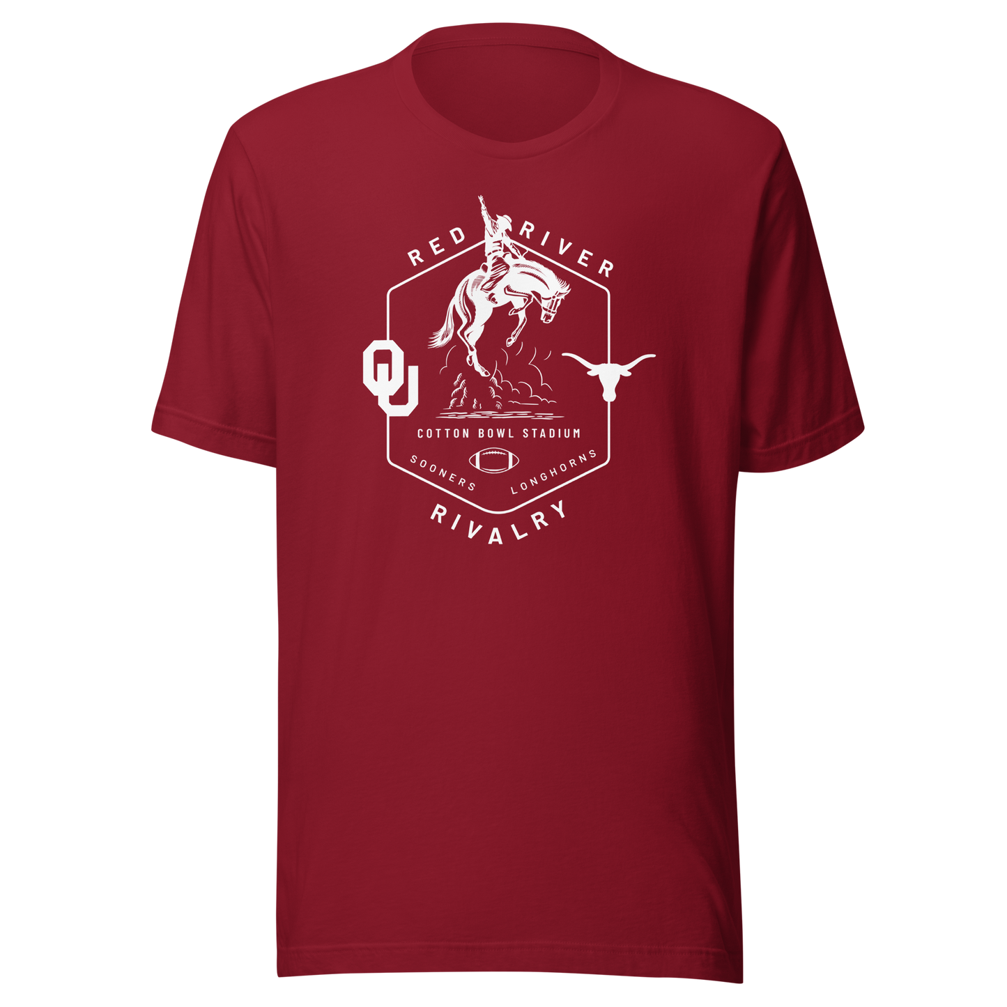 OU vs Texas Red River Rivalry White T-shirt