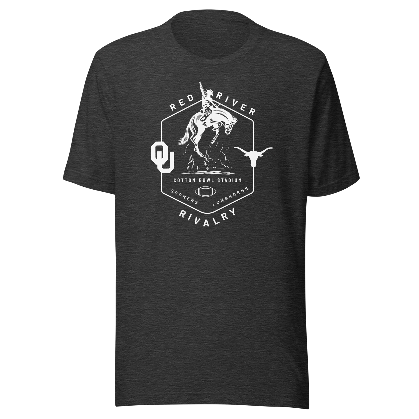 OU vs Texas Red River Rivalry White T-shirt