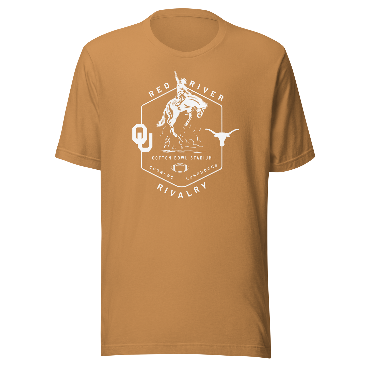 OU vs Texas Red River Rivalry White T-shirt