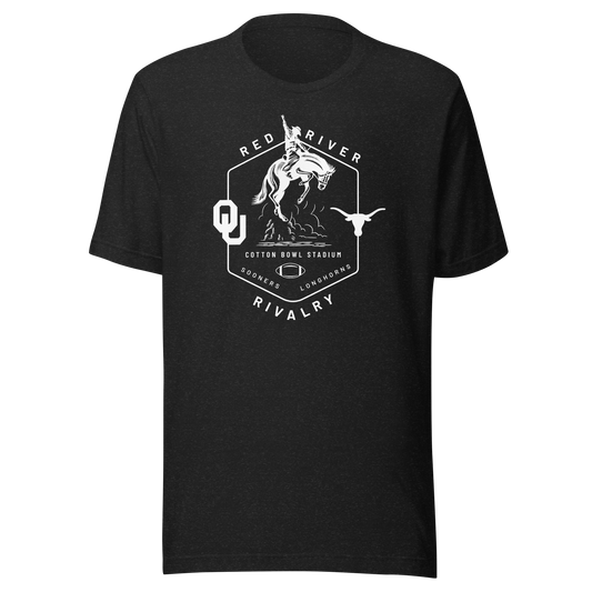 OU vs Texas Red River Rivalry White T-shirt